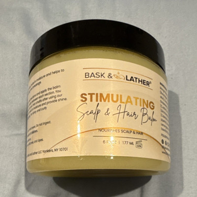 Bask & Lather Scalp & Hair Balm 6 fl oz Nourishes Mango Shea Lavender Peppermint