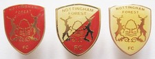 NOTTINGHAM FOREST - Collection Of Shield Style Football Pin Badges x 3 Different
