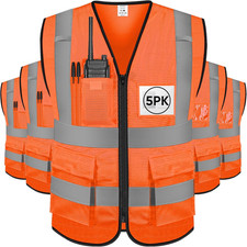 Reflective Safety Vest High Visibility Class II Mesh Vest for Women & Men Meets