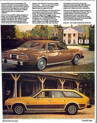 1981 AMC AMERICAN MOTORS SALES 16 PG BROCHURE -SPIRIT CONCORD