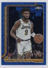 2025-26 Topps Chrome Blue Wave Refractor 10/150 Bronny James Jr #182 rw6