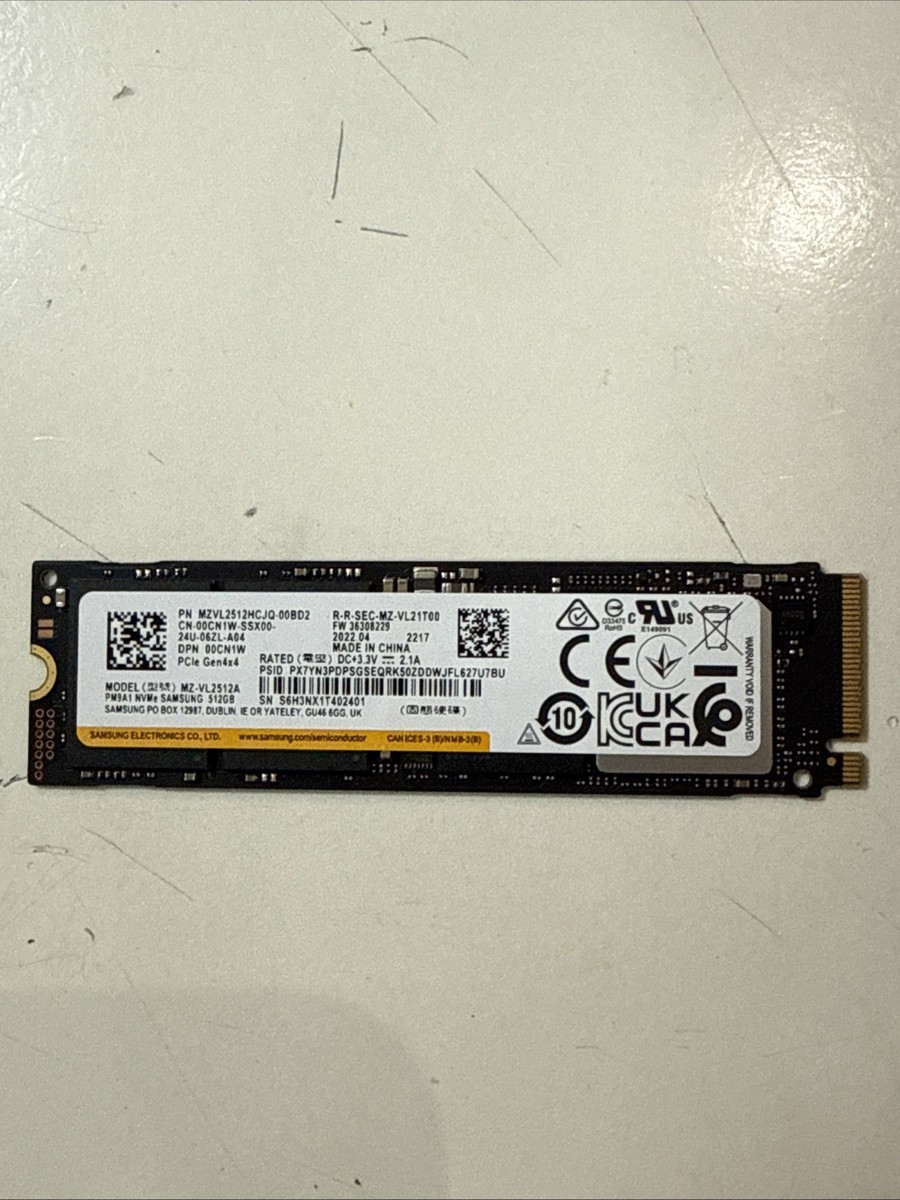 Samsung PM9A1 512GB NVMe M.2 SSD PCIe Gen4 x4 MZVL2512HCJQ | eBay