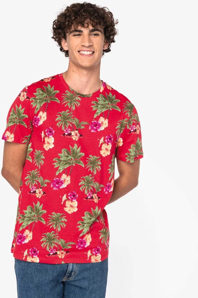 Umweltfreundliches Herren T-Shirt Tropen-Druck | Native Spirit |  - Bild 1 von 1