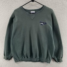 VINTAGE Reebok Sweatshirt Mens XL Green Crewneck Fleece Pullover Made USA 90s