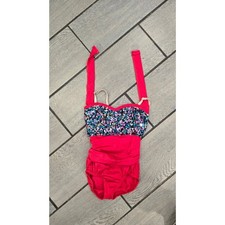 Costume Gallery Red Sequin Dance Leotard Kids Intermediate Halter