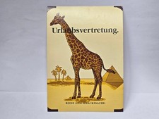 CAMEL Postkarte 1991 &bdquo;Urlaubsvertretung&ldquo; Giraffe Vintage Werbung 6978