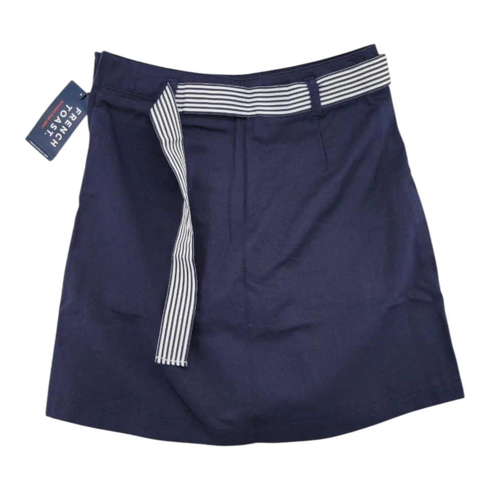 Falda Scooter French Toast Girls 2 Pliegues Azul Marino Cinturón SX9257E Talla 12 Foto 2 de 4