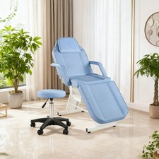 73 in Facial Chair 3-Section Adjustable Tattoo Chair with Stool for Beauty Lash