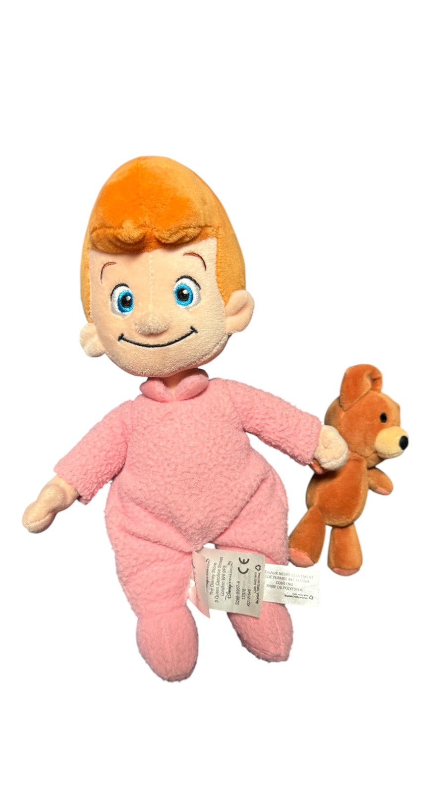 Disney Store Peter Pan Plush MICHAEL DARLING With Teddy Bear 11”