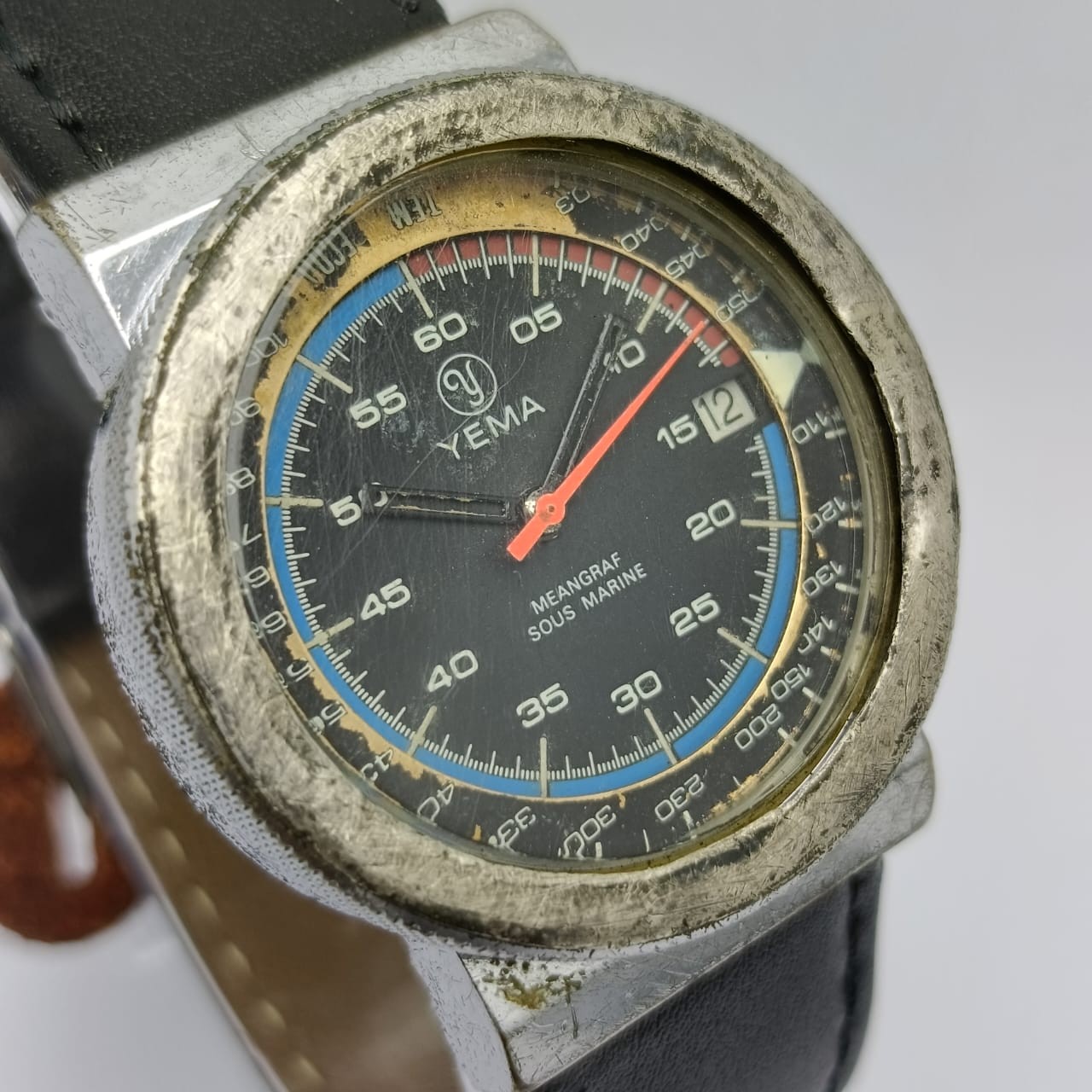 Yema Manual Winding 92 12 14 Meangraf Sous Marine Diver’s Vintage Men’s Watch TY