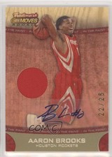 2007 Trademark Moves Red Relics Ink In the Paint 22/25 Aaron Brooks #89 Auto 0s3