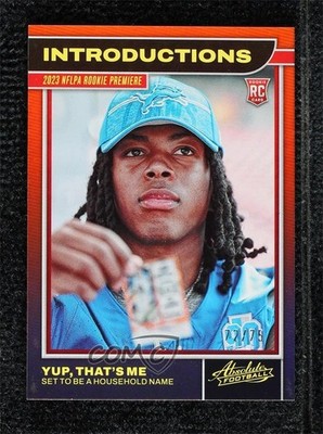 2023 Absolute Introductions Orange Spectrum 72/75 Jahmyr Gibbs #4 Rookie RC 0y9b