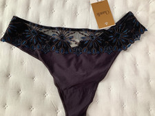 Chantelle Thong panties color Eggplant size M NWT