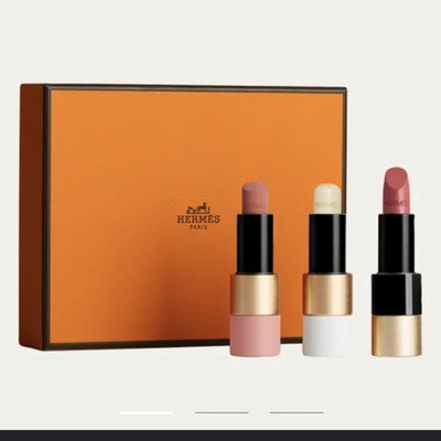 Hermès Rouge Hermès Refillable Satin Lipstick Balm Stick Rose Tan 0.12 oz