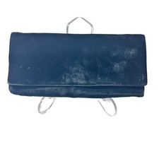 Vintage Pegi Paris Black Velvet Clutch Purse Silk Foldover Minimalist