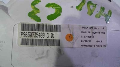 9650735480G01 2674592 kilometerzähler PEUGEOT 1.5 DCI BM0F BM0T BM2B CM0F CM0T