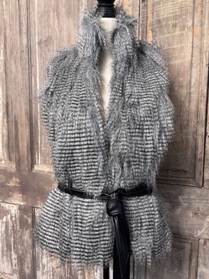 Miss Ashley By26international Faux fur Raccoon Vest Medium
