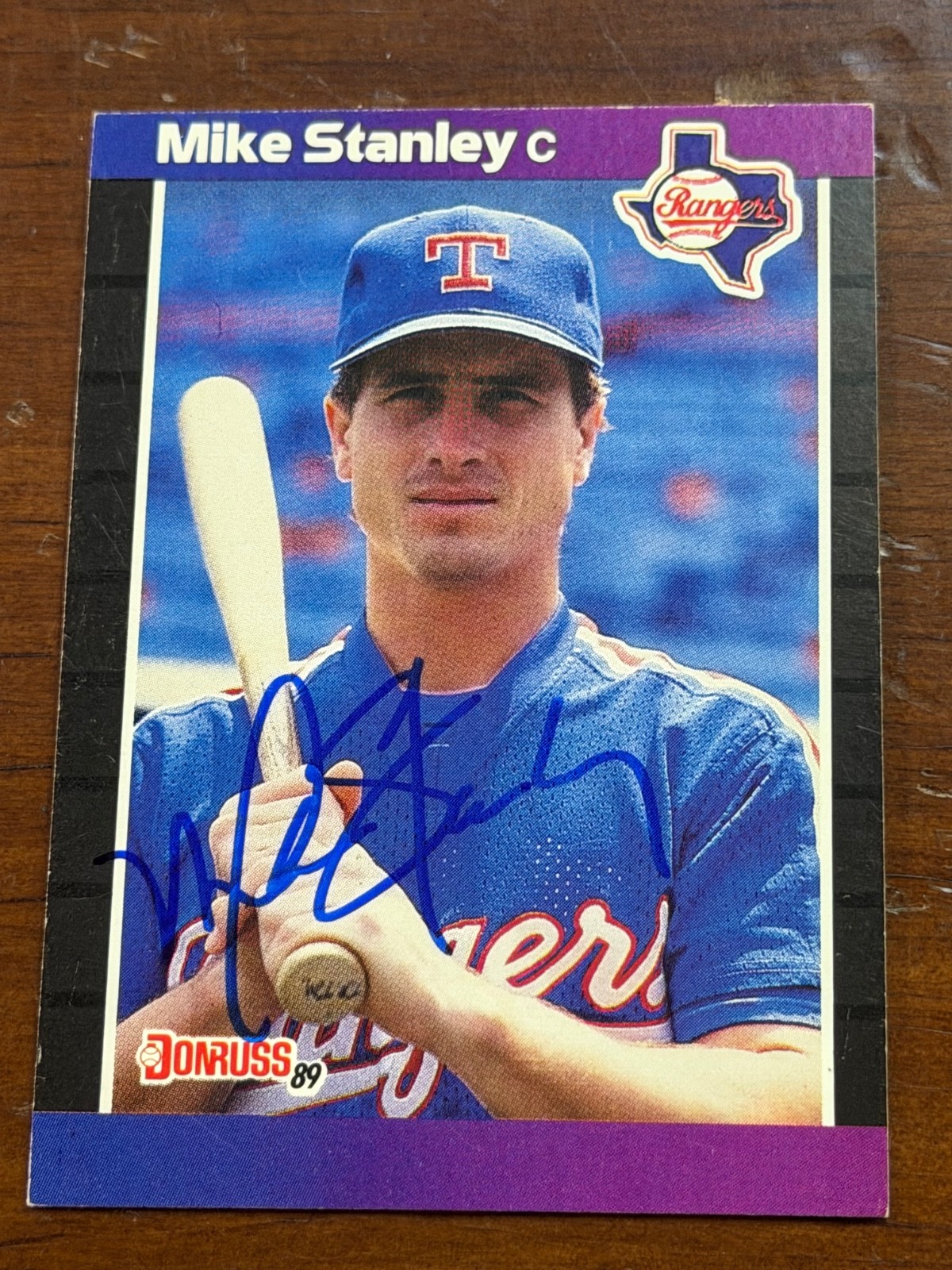 Signed 1989 Donruss Mike Stanley