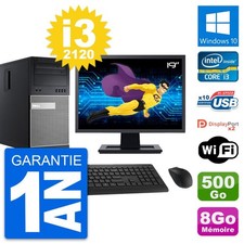 PC tour DELL 9010 Bildschirm 19 " Intel i3-2120 RAM 8Go Scheibe 500Go Windows 10
