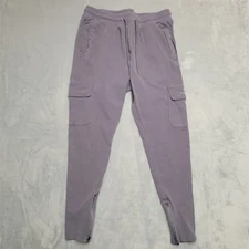 YoungLA Pants Mens XL Gray Stretch Cargo Joggers Gym Fitness Streetwear Zip Leg