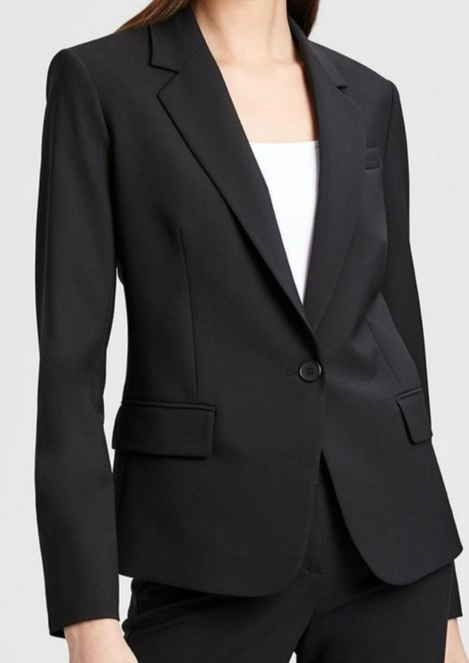 Theory Blazer Jacket Black Wook Stretch Gabe B3 Sevona Size 2 G011111R New w/Tag