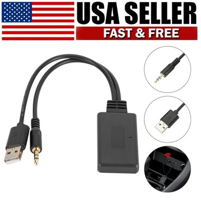 Wireless Bluetooth AUX Audio Receiver Adapter Car Interior Accessories Universal