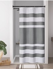 Madison Park Spa Waffle 3M Scotchgard Shower Curtain White/charcoal