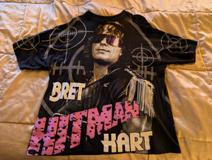 WWF Bret Hitman Hart All Over Print Shirt AOP - Pristine, Vintage, Free Shipping