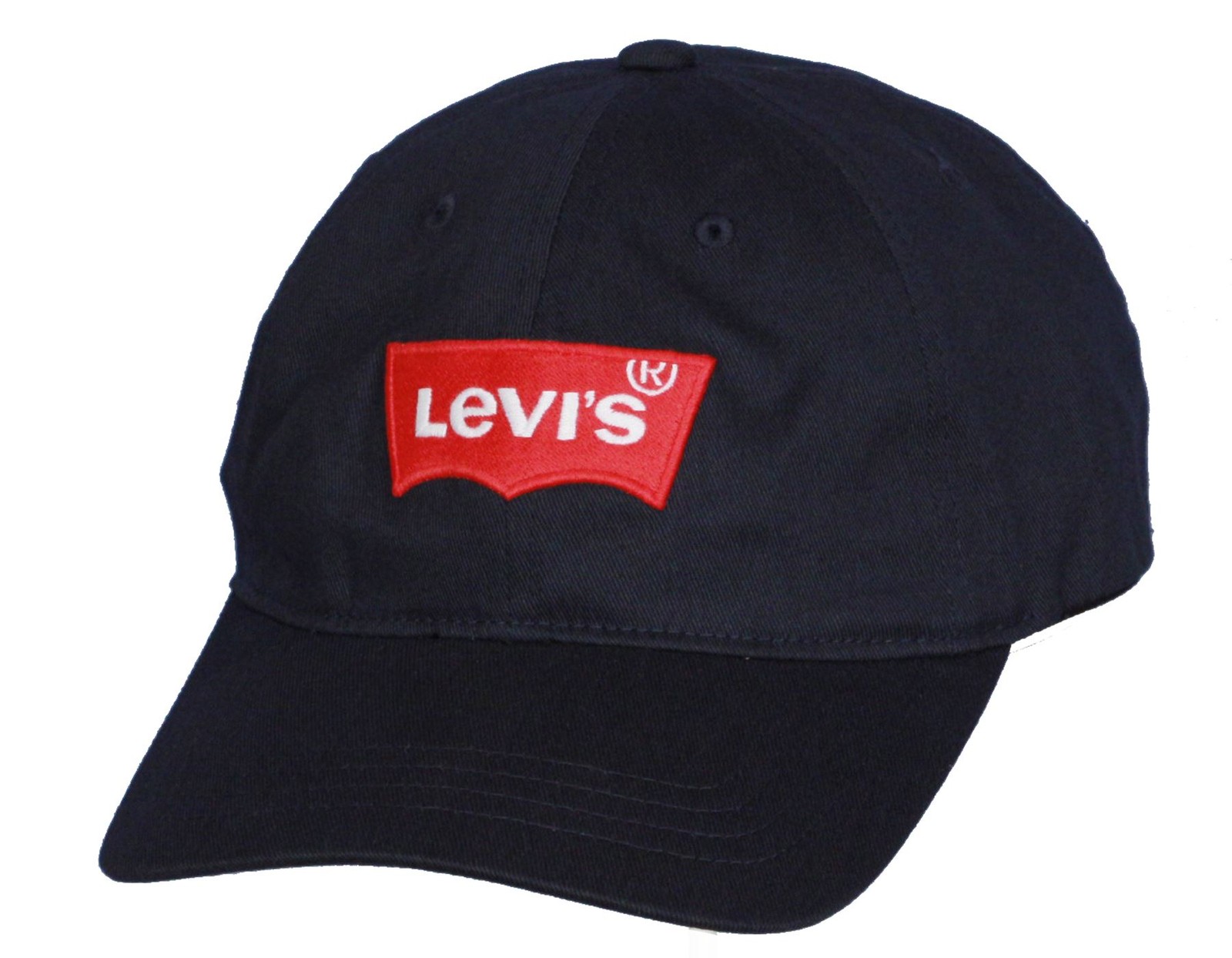 Levi's Big Batwing Classic Twill Curve Flexfit Cap in navy