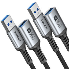 5Gbps USB 3.0 Extension Cable, 2Pack 10FT USB Extender, USB a Male to Female