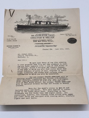 Antique Ocean Steamship Agency Passenger Rate Schedule South American Letter 16 