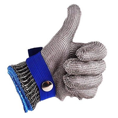 Schnittfeste Handschuhe, Edelstahl, Level 5 Schutz, Arbeitshandschuh, Küchenh...