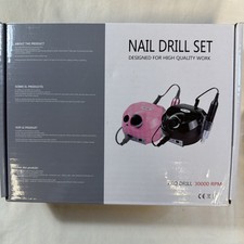 Electric Nail Drill Machine 30000RPM Professional Nail File Kit in Black