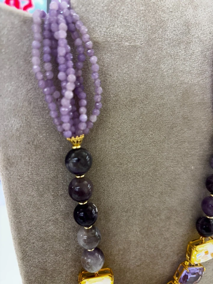 COLLANA CON AGATE E CRISTALLI SICYLUI - Immagine 2 di 3