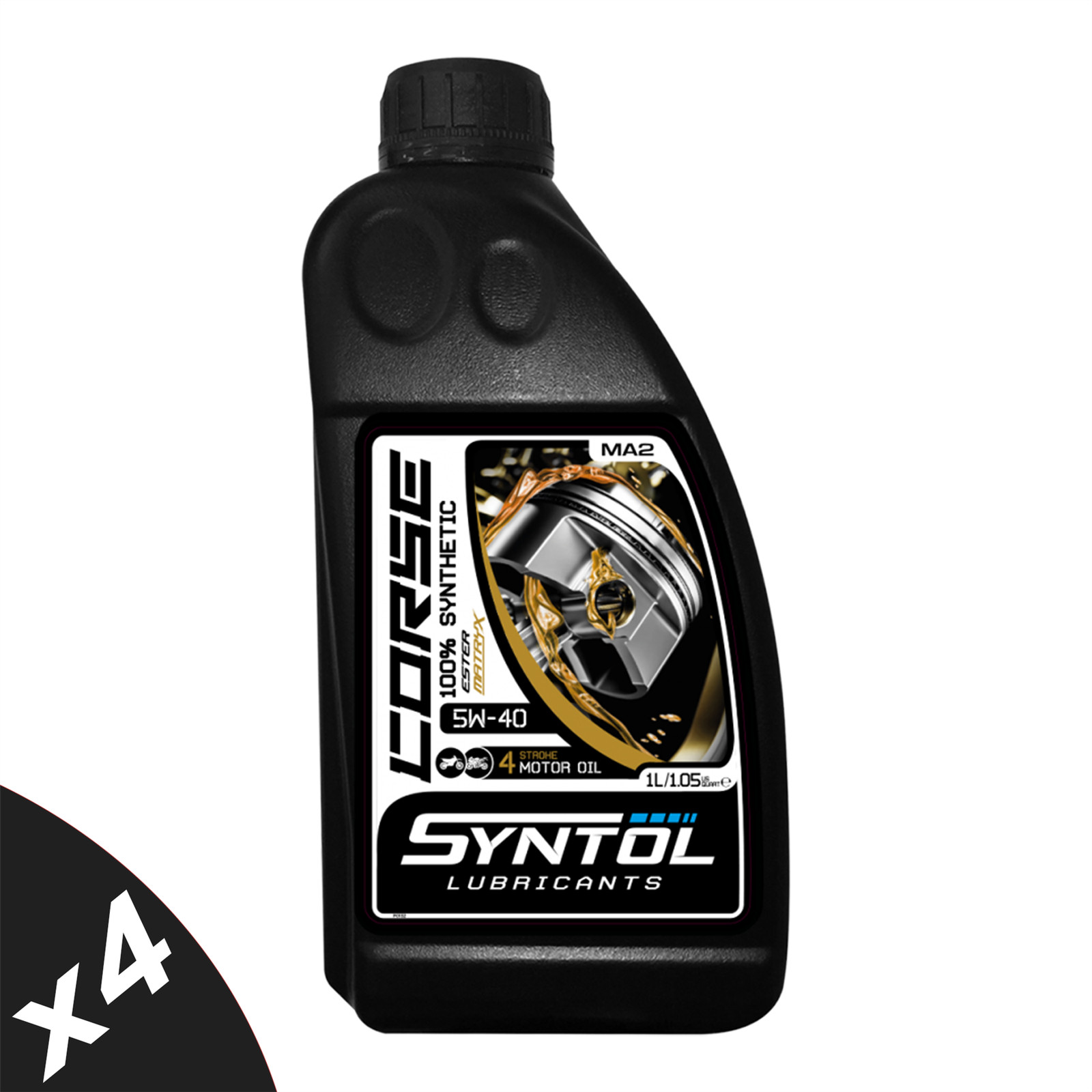 5W40 Fully Synthetic Motorcycle Engine Oil 4 Stroke 4T Jaso MA/MA2 4x1L - Image 2