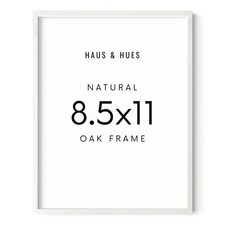 HAUS HUES White Oak Wood 8.5x11 Picture Frame Certificate Photo Display