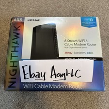 NETGEAR Nighthawk CAX80 AX6000 8-Stream Wi-Fi 6 Cable Modem Router