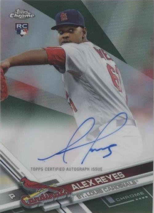 2017 Topps Chrome - Rookie Autographs Alex Reyes #RA-AR Green Refractor ...