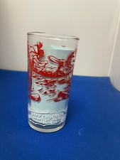 Davy Crockett Frontier Hero 1785-1836 Hazel Atlas Red 4 1/2 Drinking Glass