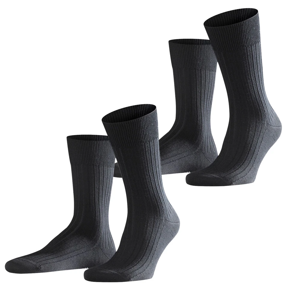 Falke Herren Socken Bristol Pure 2er Pack 39-48 Businesssocken 91% Schurwolle