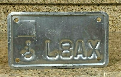 Florida Handicap Disabled Motorcycle License Plate Tag # XA8J