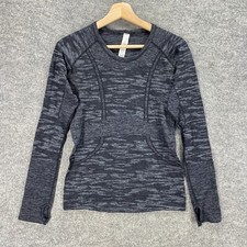 Unbranded Sweatshirt Women 8 Gray Printed Long Sleeve Elastic Mid-Length Nylon