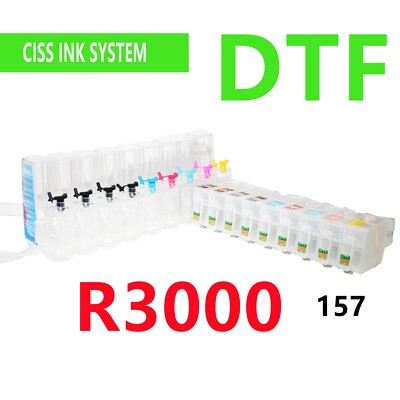 Refillable Empty Cis ciss ink system for Stylus R3000 Printer  DTF Printing **