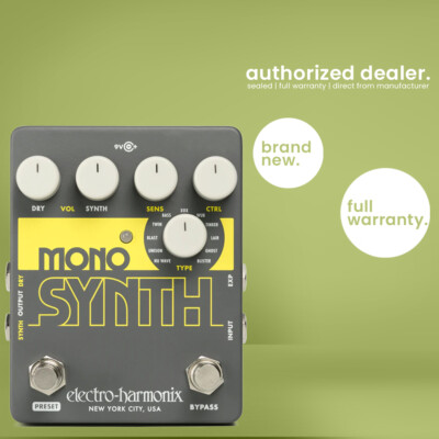 Electro-Harmonix Mono Synth Engine Synthesizer Guitar Effects Pedal
