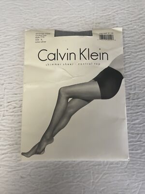 Calvin Klein Shimmer Sheer Control Top Size B Color Silver
