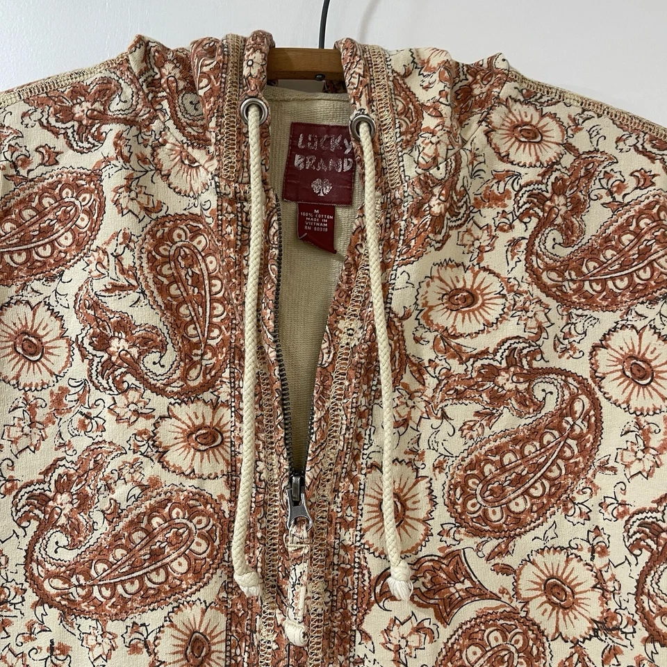 Sudadera con capucha vintage Lucky Brand de algodón cachemir cremallera completa para mujer talla M limpia Foto 2 de 4