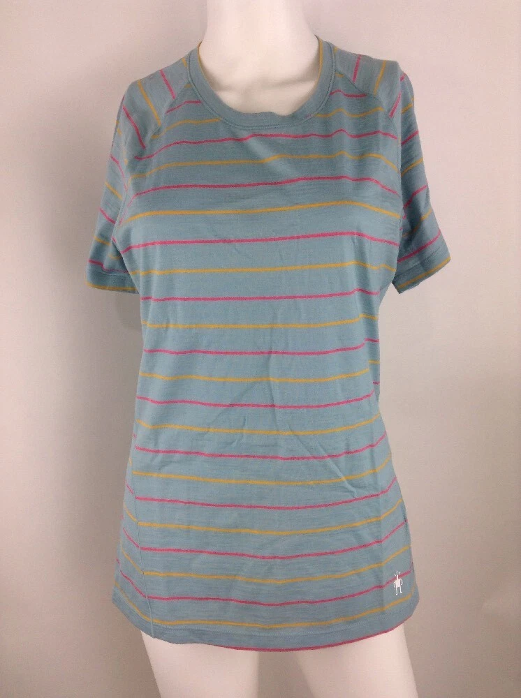 Smartwool Women Merino 150 Baselayer Short Sleeve Top Wave Blue Medium 15253-D53