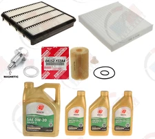 3pc Filter Tune Up Kit + 8QTS IDEMITSU 0w-20 Oil + MAGNETIC for Lexus Toyota V8