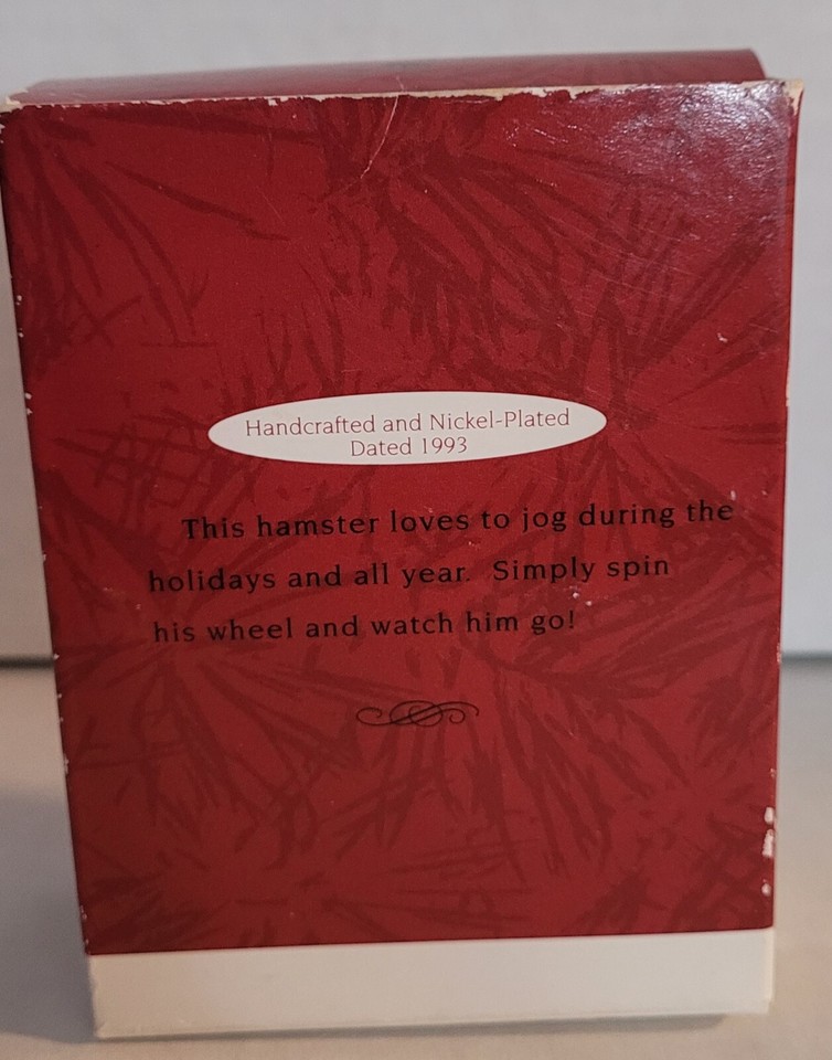 Hallmark Keepsake Ornament Big Roller Wheel Spins Series Hamster Wheel