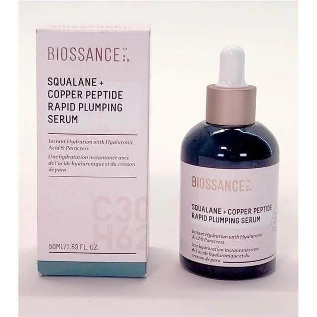 Biossance Squalane + Copper Peptide Rapid Plumping Serum. 1.69 oz-New And Sealed